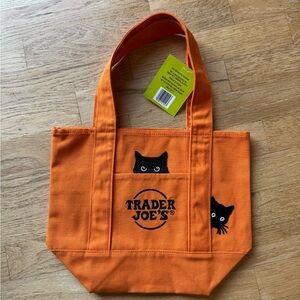 Trader Joe's Orange Cat Mini Tote Bag